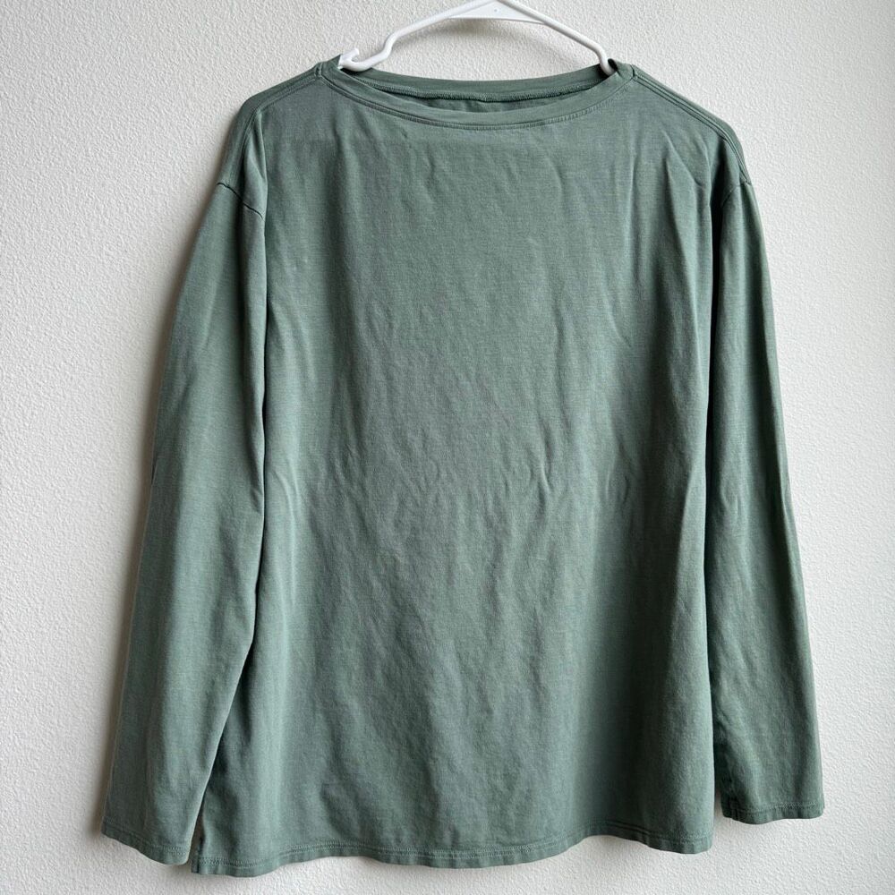 Lululemon Classic Fit Cotton Blend Long Sleeve Shirt Green Sage Size Small?